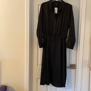 Alfani black dress with matching fabric belt. Size 10